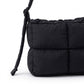 Grid Quilt Padded Rectangular Crossbody Bag with Adjustable Slim Shoulder Strap 9.8x7.9x3.5