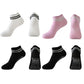 4 Pairs Ankle Grip Yoga Socks Soft Cotton Non-Slip Bottom Striped Cuff