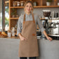 Water Resistant Canvas Bib Apron with Adjustable Straps and Pockets