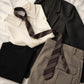 Striped Long Necktie for School Uniform and Waist Belt Styling