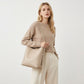 Bucket Shoulder Bag with Adjustable Strap and Interior Zipper Pouch