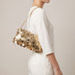 Sequin Baguette Shoulder Bag with Oversized Paillette Details Slim Strap