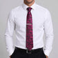 Men's Paisley Pattern Tie Gift Set with Matching Pocket Square Cufflinks and Silver Tie Clip