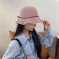 Foldable Crocheted Bucket Hat with Bow Accent
