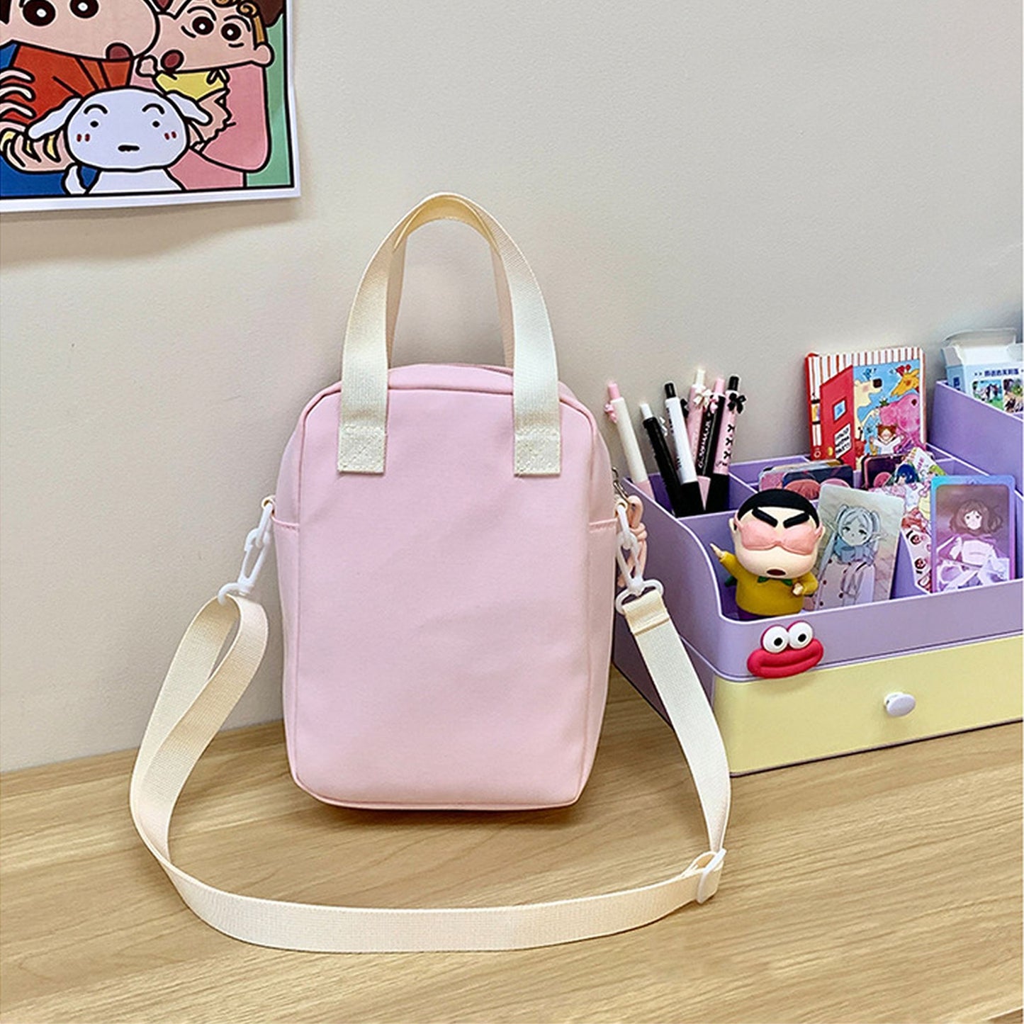 Lightweight Multi - Use Canvas Crossbody Bag - Small Travel Shoulder Purse