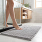 Chenille Bath Mat with Plush Pebble Texture and Non Slip Backing