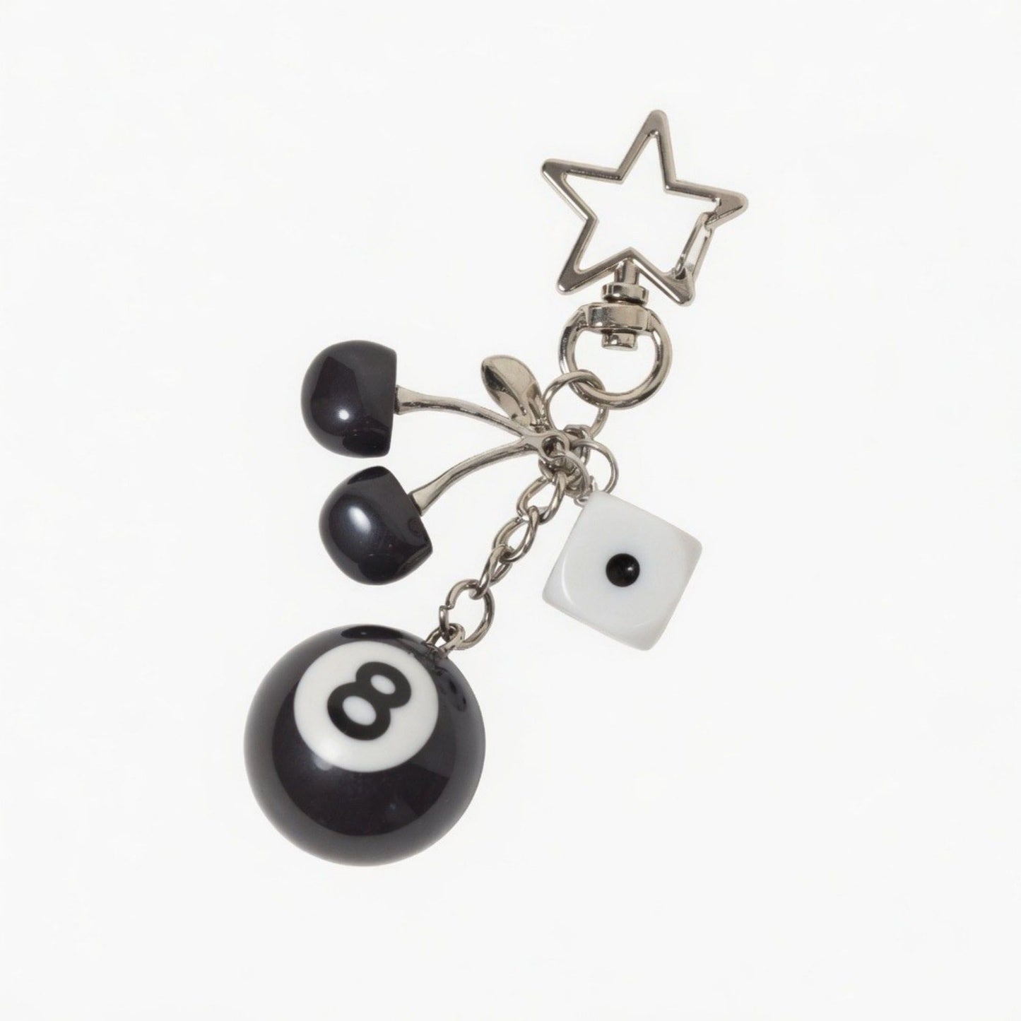 Dice Charm Keychain with Multi Dice Pendant Set Game Theme Bag Charm Key Ring Accessory