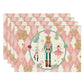 Christmas Nutcracker Placemats Set of 4 Holiday Dining Table Mats 11.8 x 17.7in