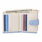 Compact Dachshund Print Bifold Wallet with Zipper Coin Pocket, Card Slots, Snap Closure and Bone Charm