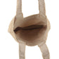 Woven Crochet Tote Bag with Shoulder Straps Lightweight Knit Tote with Zipper Pocket
