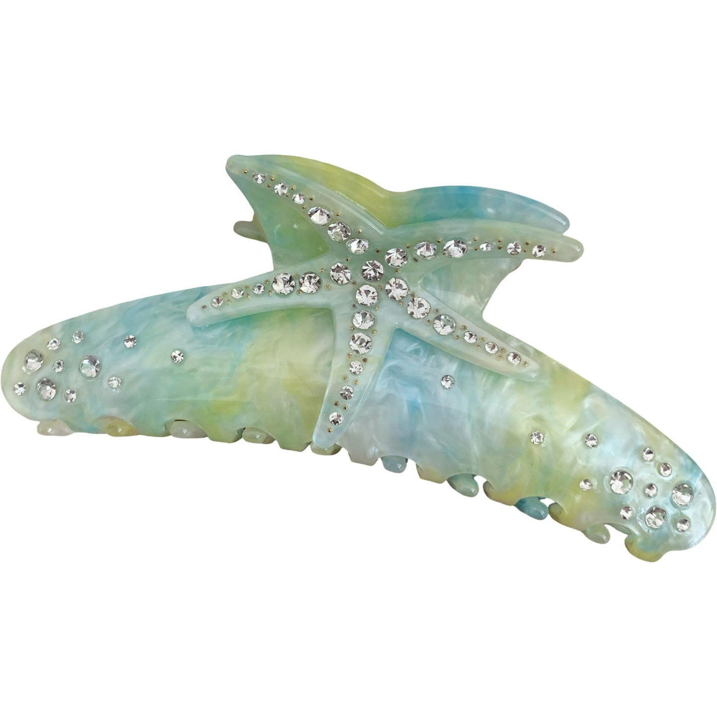 Starfish Hair Claw Clip Rhinestone Accent Hold Hair Clip Ocean Inspired Hair Accessory