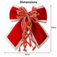 3ct Fabric Christmas Bow Decorations with Gold Trim Burgundy