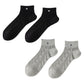 4 Pairs Heart Pattern Breathable Short Crew Socks Soft Stretch Knit Design Multiple Color Options