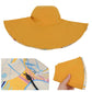 Wide Brim Floppy Sun Hat with Colorful Printed Underside UV Protection Lightweight Foldable Design for Outdoor Use