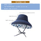 Women's Reversible Floral & Solid Bucket Sun Hat with Chin Strap