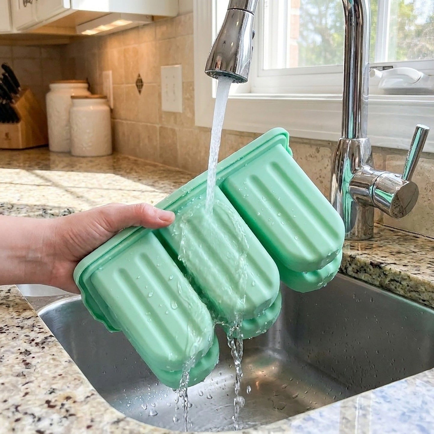 12-Cavity Popsicle Mold - Homemade Ice Pop Maker with Lid