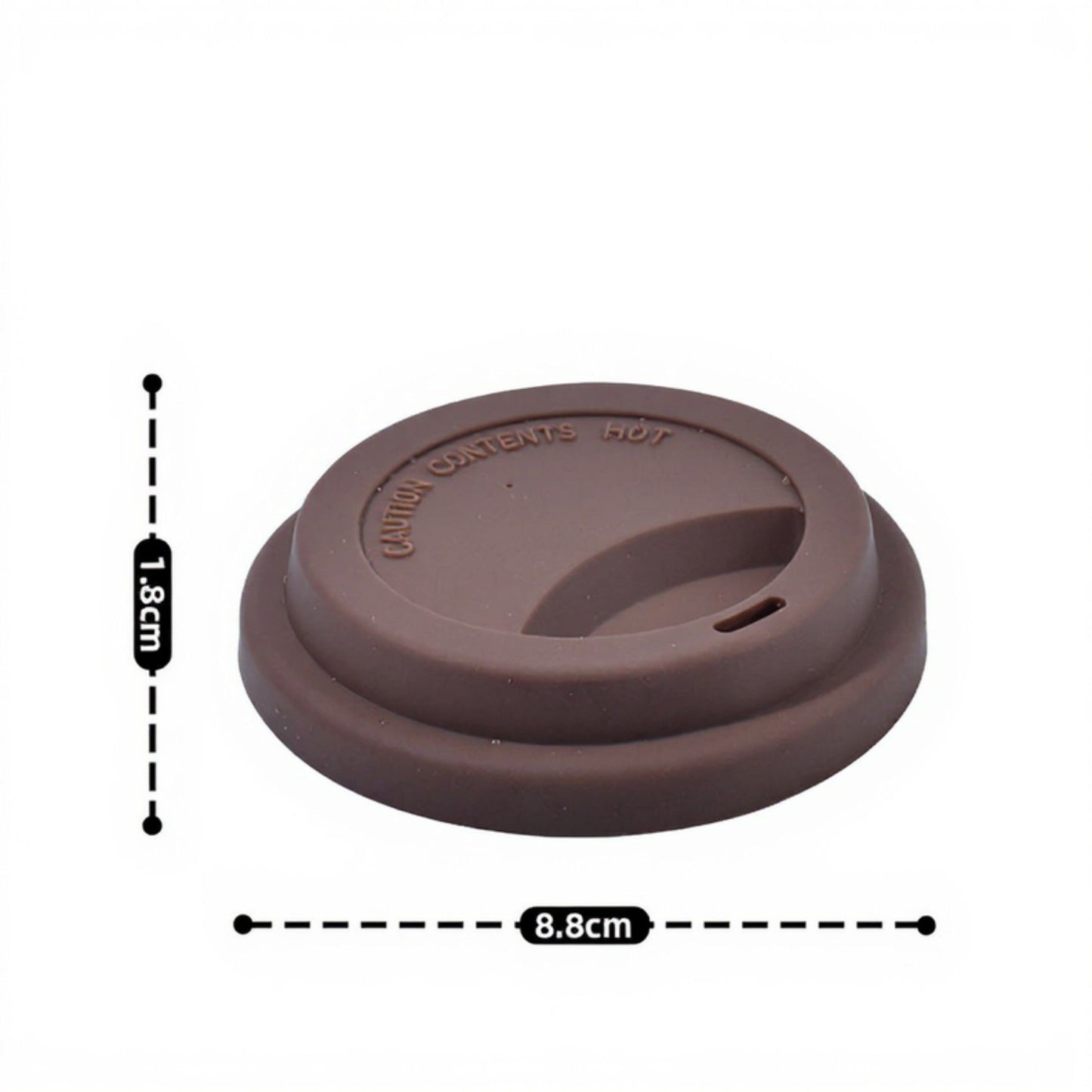 4pcs per Set Reusable Silicone Coffee Cup Lid Spill Resistant Hot Drink Cover with Sip Opening 3.5x0.7in