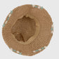 Floral - Embellished Crochet Straw Sun Hat