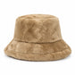 Faux Fur Bucket Hat Soft Plush Winter Casual Fashion Hat