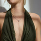 Women's Delicate Drop Pendant Necklace with Elegant Linear Chain Accents and Sparkling Detailed Centerpiece
