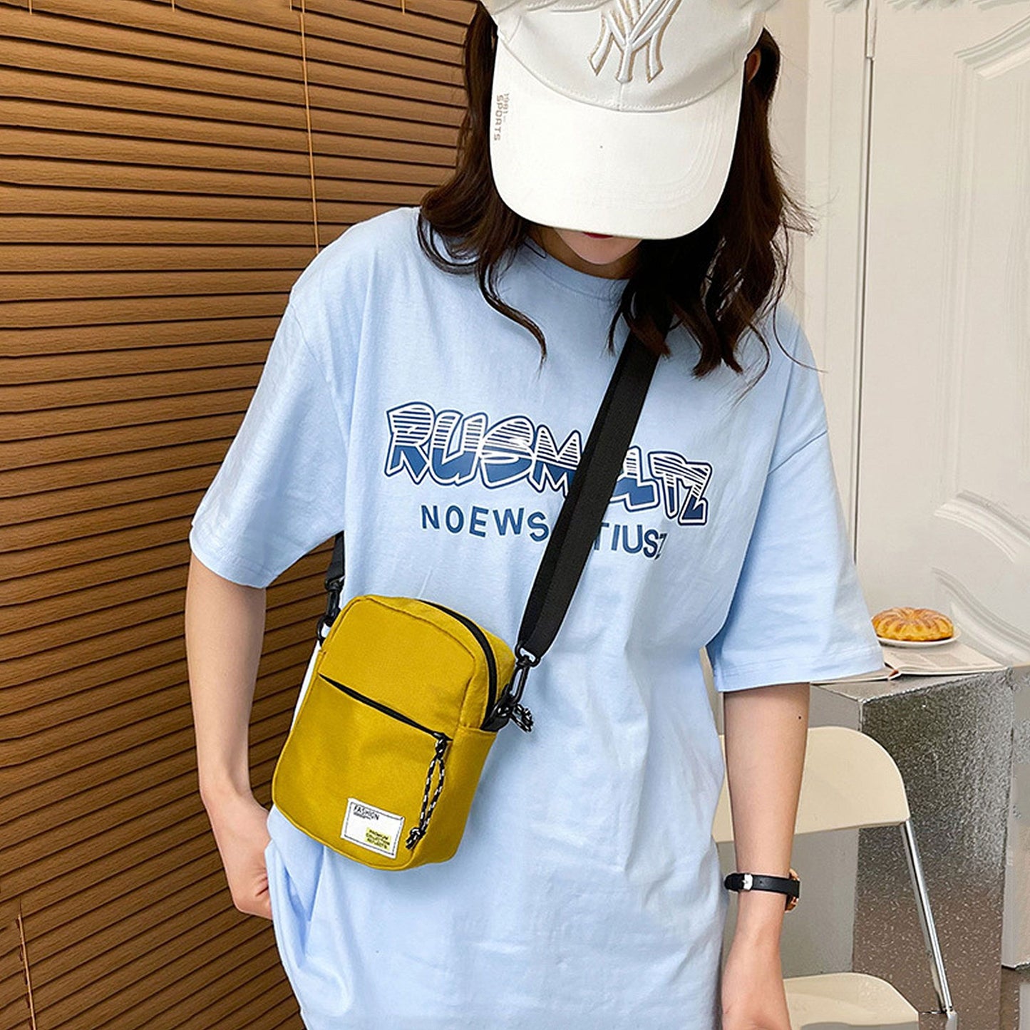 Mini Crossbody Bag - Lightweight Canvas Small Shoulder Bag for Casual Daily & Outdoor Use