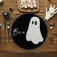 Halloween Ghost Round Placemat Heat Insulation Table Mat Set of 4