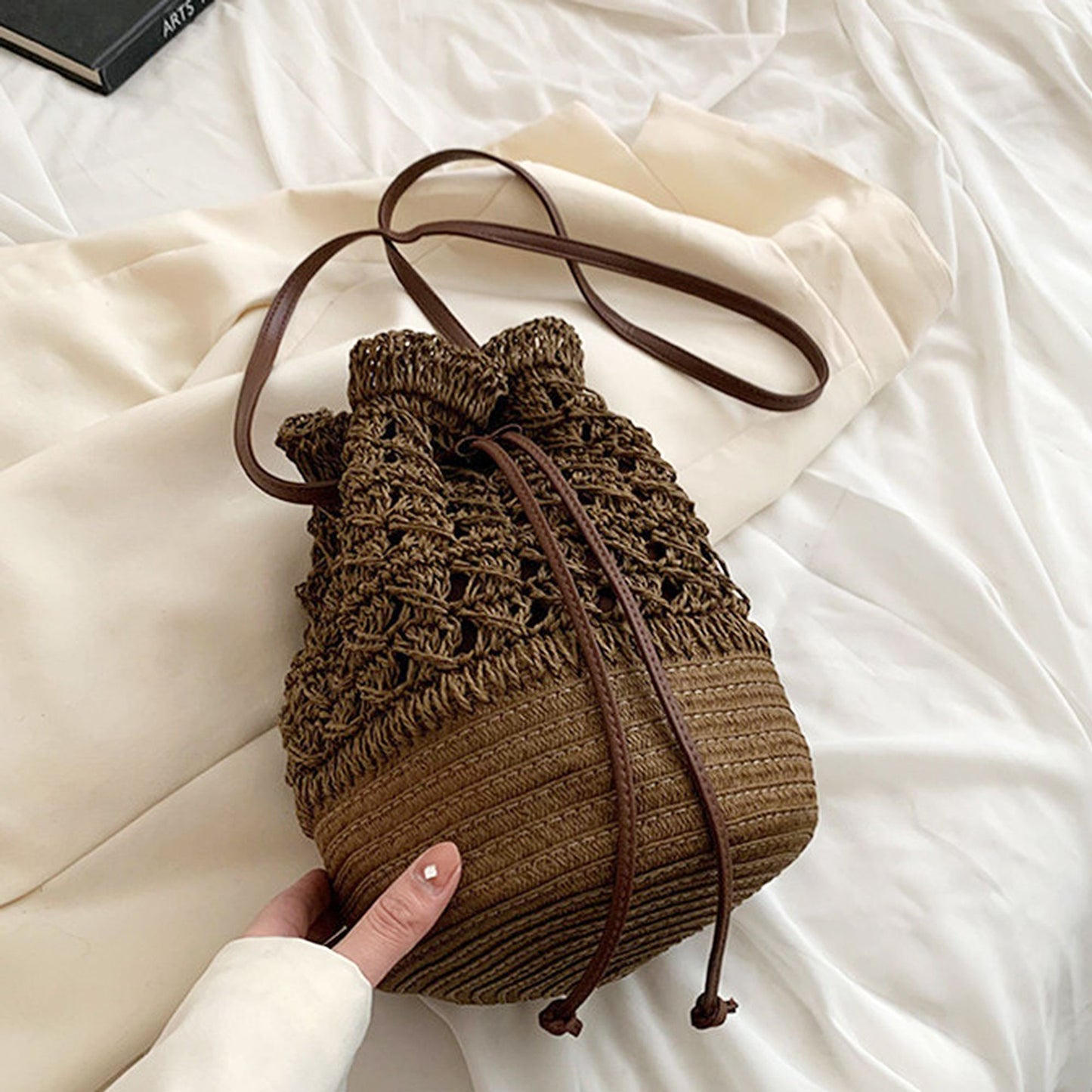 Women's Bohemian - Style Crochet Shoulder Bag