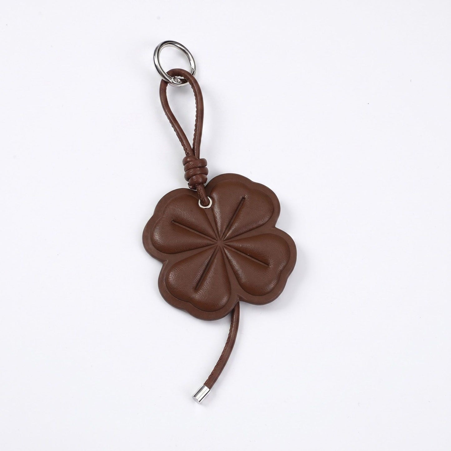 Four-Leaf Clover Bag Charm with Silver Tone Clip