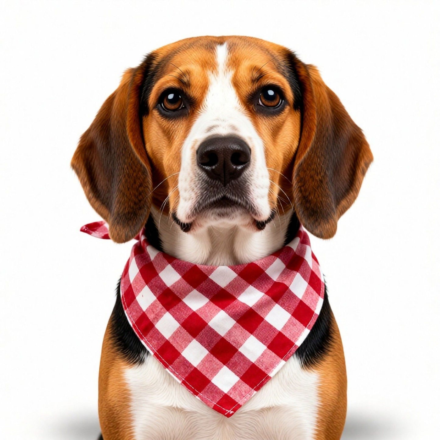 Red Plaid Pet Bandana Scarf Tie-On Triangle Neck Accessory Classic Buffalo Check