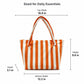 Striped Terry Cloth Tote Bag Roomy Beach and Travel Shoulder Carryall