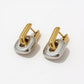 Women's Modern Polished Linked Hoop Earrings with Geometric Chain-Inspired Design and Smooth High-Shine Finish