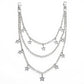 Star Charm Multi-Layer Chain Belt with Metal Loops and Punk-Inspired Drape Design 25in