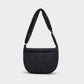 Soft Puffy Quilted Crescent Bag with Smooth Padded Panels and Adjustable Shoulder Straps 10.4x3.9x7.9in