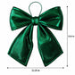 Gold Fabric Christmas Bow Hanging Decoration