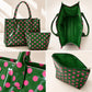 Polka Dot Tote Bag with Matching Cosmetic Pouch Set