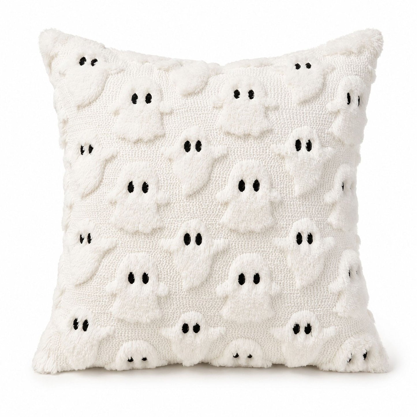 Halloween Ghost Textured Decorative Throw Pillow Cover for Sofa Bed Chair