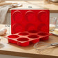 Silicone Muffin Baking Mold with 6 Round Cup Cavities