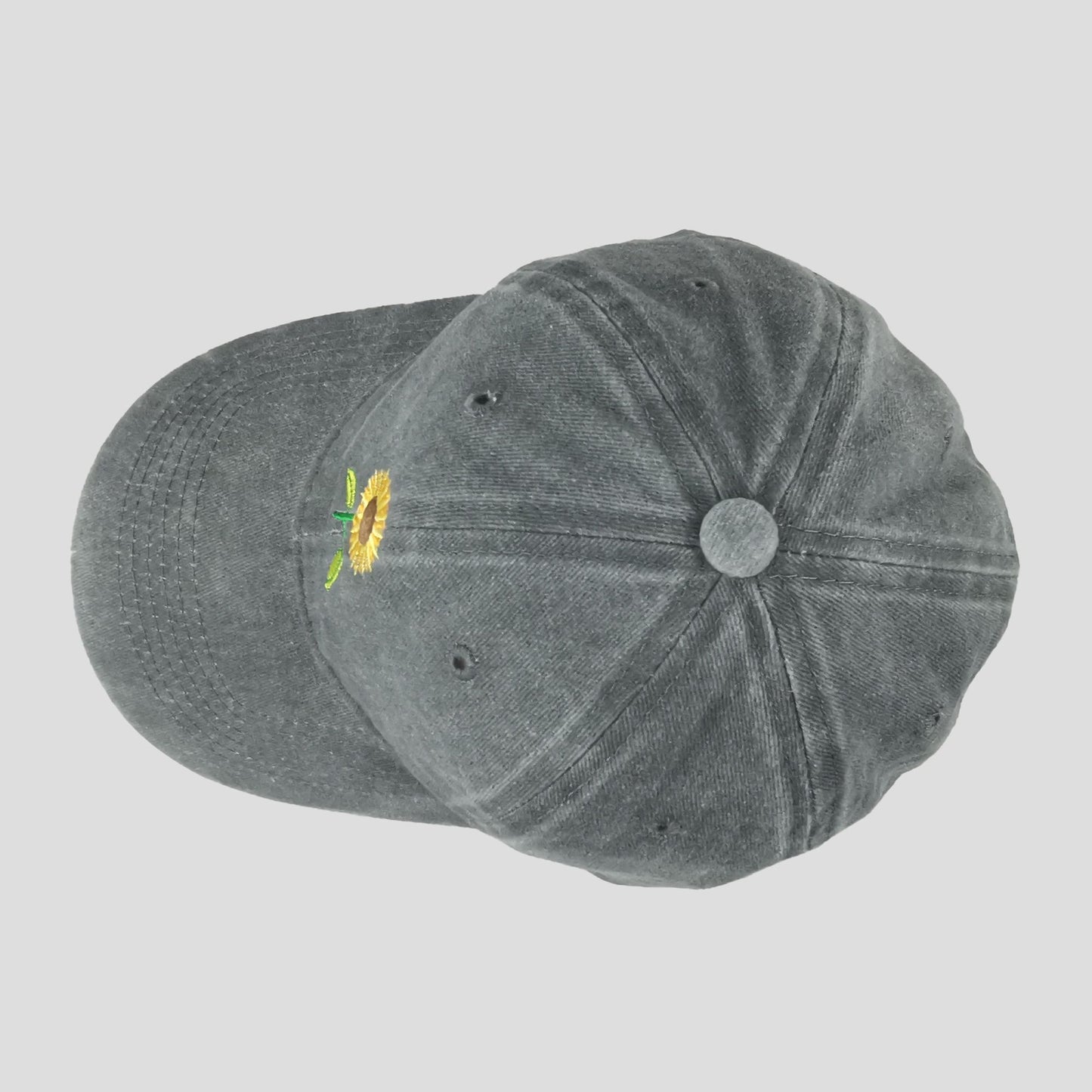 Women's Baseball Cap with Sunflower Embroidery