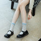 5pk Sheer Ankle Socks with Polka Dot Design