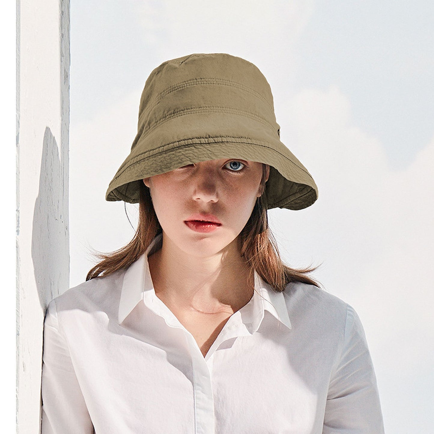 Women's Foldable Wide - Brim Bucket Sun Hat