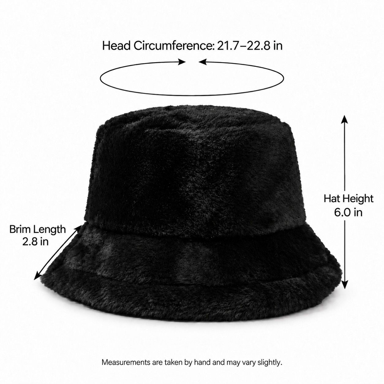 Faux Fur Bucket Hat Soft Plush Winter Casual Fashion Hat