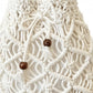 Open Knit Crochet Shoulder Bag with Drawstring Closure Lightweight Handwoven Mesh Tote Handbag