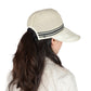 Breathable Mesh Sun Visor Cap with Ponytail Slot Adjustable Strap and Wide Brim for Outdoor Hiking and Summer Travel