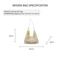 Women's Crochet Woven Hobo Shoulder Bag with Daisy Charm and Lined Interior
