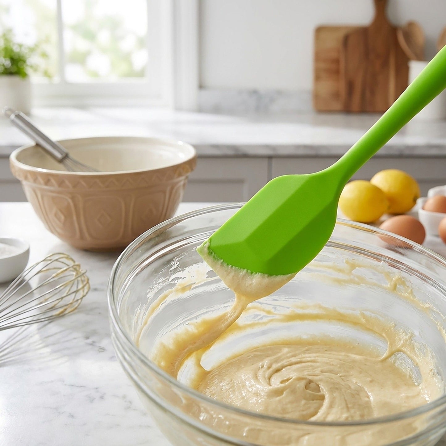 3-Piece Silicone Spatula Set with Handles, Flexible and Durable Kitchen Tools for Cooking and Baking