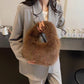 Cute Plush Fur Handbag with Soft Texture