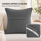 2 Pack Soft Ribbed Corduroy Throw Pillow Covers 18 x 18 Inch Solid Color