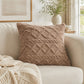Plush Textured Jacquard Throw Pillow Cover Square Decorative Cushion Cover