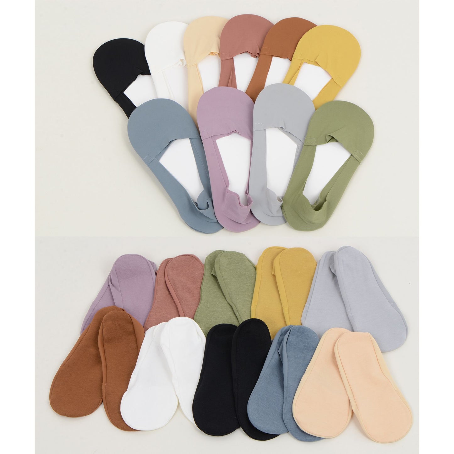 5 Pairs Women Ice Silk Low Cut Liner Socks Deep Cut Design Anti-Slip Cotton Sole Breathable Invisible Socks for Flats