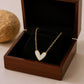 Dainty Heart Pendant Necklace with Smooth Enamel Accent and Valentine Delicate Chain for Feminine Touch